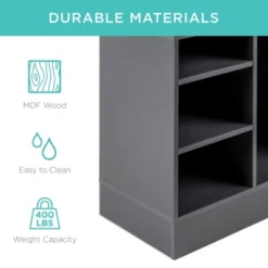 Best Choice Products 46in Shoe Storage Organization Rack Bench For Entryway, Bedroom W/ Padded Seat, 10 Cubbies - Gray 9 Best Choice Products 46in Shoe Storage Organization Rack Bench For Entryway, Bedroom W/ Padded Seat, 10 Cubbies - Gray -Homcom Store GUEST 317b4c0f 8de9 4cb8 9ebc 4d1094553cf1