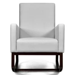 Tangkula 2-in-1 Upholstered Rocking Chair With Wood Leg & Pillow Relax Sofa Chair Light Grey/Beige/Dark Gray -Homcom Store GUEST 319dd84e 5221 46b3 8dee 78b675f7bfd5