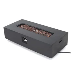 Pismo 5pc Aluminum Chat Set With Fire Pit - Silver/Dark Gray - Christopher Knight Home -Homcom Store GUEST 31fc05de ca32 4480 af2b d09739089211