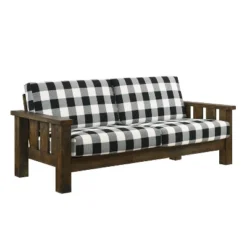 Jovie Gingham Rustic Sofa - HOMES: Inside + Out -Homcom Store GUEST 3395486d aa46 4a1a a252 72838a93d30e