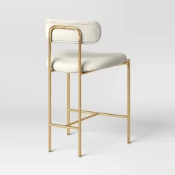 Orion Luxe Backed Counter Height Barstool With Brass Legs Gray Velvet - Threshold™ 7 Orion Luxe Backed Counter Height Barstool With Brass Legs Gray Velvet - Threshold™ -Homcom Store GUEST 33b10d11 4ac6 416d b941 181159cfc112