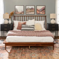 Boho Solid Wood Spindle Platform Bed - Saracina Home 27 Boho Solid Wood Spindle Platform Bed - Saracina Home -Homcom Store GUEST 34e37aae 945b 4e1c b588 d216ba7b0bcd