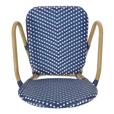 Paul 3pc Outdoor Aluminum French Bistro Set - Dark Teal/White/Bamboo - Christopher Knight Home 8 Paul 3pc Outdoor Aluminum French Bistro Set - Dark Teal/White/Bamboo - Christopher Knight Home - Image 8