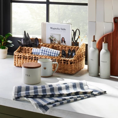 Woven Multipurpose Compartment Caddy Natural - Hearth & Hand™ With Magnolia 1 Woven Multipurpose Compartment Caddy Natural - Hearth & Hand™ With Magnolia