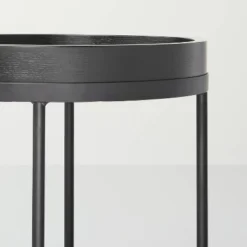 Wood & Metal Accent Side Table - Black - Hearth & Hand™ With Magnolia -Homcom Store GUEST 398b9ac5 fc9a 467a 9b32 9468b6a80411