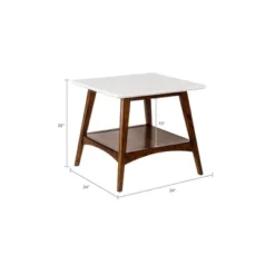 Avenu End Table - Off White/Pecan 13 Avenu End Table - Off White/Pecan -Homcom Store GUEST 3cc2ec24 ab39 431b 815f f9c1f472e110