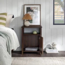 Georgia Single Door Storage Nightstand - Saracina Home -Homcom Store GUEST 3e74ea6f bd1b 4c46 9b45 39ed26ce001b