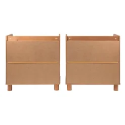 Set Of 2 Katie Transitional Tray Top 1 Drawer Solid Wood Nightstands Caramel - Saracina Home -Homcom Store GUEST 420c10fa 8ed1 4125 9ad3 0f1386a55bac