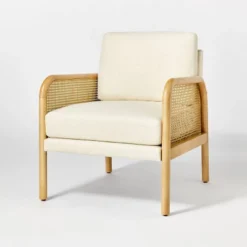 Cane Accent Chair Cream - Threshold™ Designed With Studio McGee -Homcom Store GUEST 425dab13 ab47 4f03 adfa 872e0793bca3
