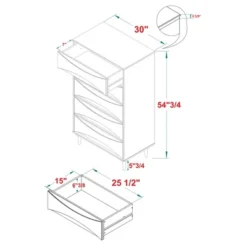 Mid-Century Modern Contoured 5 Drawer Chest Of Drawers - Saracina Home 33 Mid-Century Modern Contoured 5 Drawer Chest Of Drawers - Saracina Home -Homcom Store GUEST 43cc1e9a 5cd5 4151 938d 575cc286a256