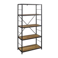 63" 4 Shelf Industrial Transitional Tall Bookshelf - Saracina Home 11 63" 4 Shelf Industrial Transitional Tall Bookshelf - Saracina Home -Homcom Store GUEST 43f6ae14 00e5 4498 b215 cdae8a95d4c2