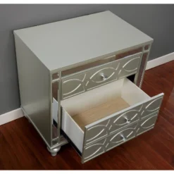 3pc Queen La Mesa Bed Nightstand And Dresser Set Silver - HOMES: Inside + Out 17 3pc Queen La Mesa Bed Nightstand And Dresser Set Silver - HOMES: Inside + Out -Homcom Store GUEST 44b4e457 5e93 47ab 8db3 40fe9ef2876d