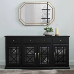 Selma Transitional 3 Tiered Ornate Fretwork Door Sideboard - Saracina Home 9 Selma Transitional 3 Tiered Ornate Fretwork Door Sideboard - Saracina Home -Homcom Store GUEST 4519c326 0c14 46d5 9b96 b5972325bc64