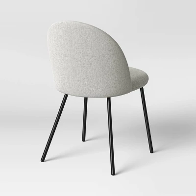 2pk Nils Metal Base Dining Chairs Gray Woven Fabric - Project 62™ 4 2pk Nils Metal Base Dining Chairs Gray Woven Fabric - Project 62™ - Image 4