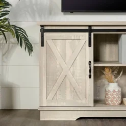 Modern Transitional Sliding Barndoor TV Stand For TVs Up To 65"- Saracina Home -Homcom Store GUEST 45b08206 71d0 4c78 8e78 8a18f861410c