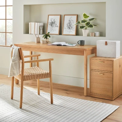 Grooved Wood Writing Desk - Hearth & Hand™ With Magnolia 1 Grooved Wood Writing Desk - Hearth & Hand™ With Magnolia