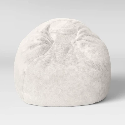 XL Fuzzy Kids' Bean Bag Cream - Pillowfort™ 2 XL Fuzzy Kids' Bean Bag Cream - Pillowfort™ - Image 2
