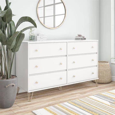 6 Drawer Finley Dresser White - Novogratz 2 6 Drawer Finley Dresser White - Novogratz - Image 2