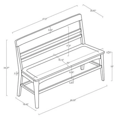 Wood Ladder Back Bench - Hearth & Hand™ With Magnolia 6 Wood Ladder Back Bench - Hearth & Hand™ With Magnolia - Image 6