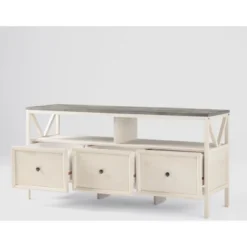 Farmhouse 3 Drawer Wood TV Stand For TVs Up To 65" - Saracina Home -Homcom Store GUEST 47fafb98 b85e 468b 9df3 9537ab731ccb