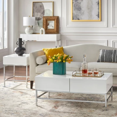 Lewis Modern Sofa Table White - Buylateral 3 Lewis Modern Sofa Table White - Buylateral - Image 3