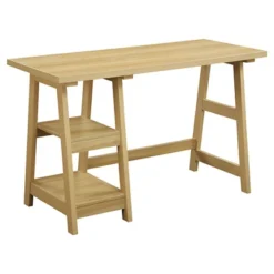 Designs2Go Trestle Desk With Shelves - Breighton Home -Homcom Store GUEST 4b76c7d6 a99f 4fdf 9122 42818e9ee920
