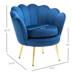 HomCom Elegant Velvet Upholstered Accent Leisure Club Chair With Gold Metal Legs 13 HomCom Elegant Velvet Upholstered Accent Leisure Club Chair With Gold Metal Legs -Homcom Store GUEST 4b7a652b f7b7 4864 a8bb 8746dd2c7ae9