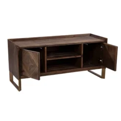 Glacerad Reclaimed Wood Media Console For TVs Upto 50" Brown - Aiden Lane -Homcom Store GUEST 4bd16b9b 7878 4b86 840d 8ad0879c2604