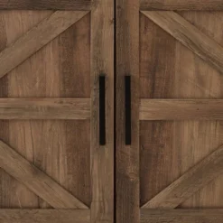 Atticus Modern Farmhouse 2 Door Corner TV Stand For TVs Up To 55" Rustic Oak - Saracina Home -Homcom Store GUEST 4c8dcf3c ad69 425f 9117 f6aaa0b7bb81