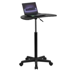 Emma And Oliver Sit To Stand Mobile Laptop Computer Desk - Portable Rolling Standing Desk -Homcom Store GUEST 4cd1cdb9 b7be 4966 8c1d 445afd08e0f9