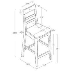 2pk Wood Ladder Back Counter Stool - Hearth & Hand™ With Magnolia -Homcom Store GUEST 501b822c a2fd 461d aa13 130aba448f95