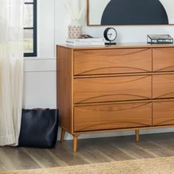 Mid-Century Modern Contoured 6 Drawer Dresser - Saracina Home 32 Mid-Century Modern Contoured 6 Drawer Dresser - Saracina Home -Homcom Store GUEST 502a0f6b a828 4a2b ae1f 4f7873dba996
