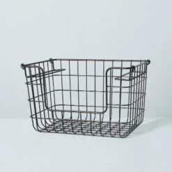 Stacking Wire Storage Basket Matte Black - Hearth & Hand™ With Magnolia 9 Stacking Wire Storage Basket Matte Black - Hearth & Hand™ With Magnolia -Homcom Store GUEST 51760ad1 4cd5 42e5 ad63 e77e3d305d6d