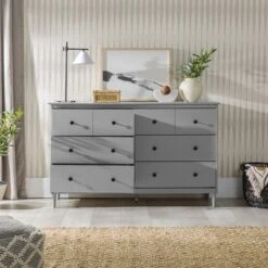 Stiva Classic Mid-Century Modern Horizontal 6 Drawer Dresser - Saracina Home 24 Stiva Classic Mid-Century Modern Horizontal 6 Drawer Dresser - Saracina Home -Homcom Store GUEST 53801b5f b1d4 4b04 8c85 a7971d352e4e