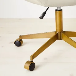 Mahonia Faux Leather Office Chair Cream/Aged Brass - Opalhouse™ Designed With Jungalow™ 10 Mahonia Faux Leather Office Chair Cream/Aged Brass - Opalhouse™ Designed With Jungalow™ -Homcom Store GUEST 54b73936 5a21 4274 b154 b09db58cca94