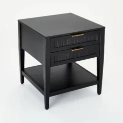 East Bluff 2 Drawers Woven Accent Table Black - Threshold™ Designed With Studio McGee 10 East Bluff 2 Drawers Woven Accent Table Black - Threshold™ Designed With Studio McGee -Homcom Store GUEST 575de8be 7e88 4543 b84c fdce79d39cf3