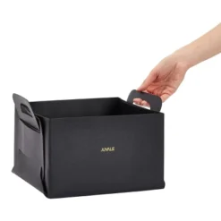 Juvale 2 Pack Faux Leather Foldable Storage Bins With Handles, Collapsible Baskets For Home Organization, Black, 10 X 6.5 In 10 Juvale 2 Pack Faux Leather Foldable Storage Bins With Handles, Collapsible Baskets For Home Organization, Black, 10 X 6.5 In -Homcom Store GUEST 59fea7de e227 48f6 9a83 a386a47634d9