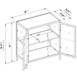 30" Crystal Cove Glass Cabinet Black - Threshold™ Designed With Studio McGee 11 30" Crystal Cove Glass Cabinet Black - Threshold™ Designed With Studio McGee -Homcom Store GUEST 5b71f51a 7630 42b5 9e09 477102ac59f6