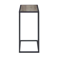 23" Modern Rectangle Two-Tone C Side Table With Metal Base - Saracina Home 12 23" Modern Rectangle Two-Tone C Side Table With Metal Base - Saracina Home -Homcom Store GUEST 5bfa4338 4c50 438e 8f84 c70205739613