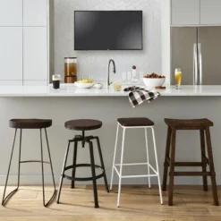Lewiston Adjustable Swivel Barstool - Threshold 9 Lewiston Adjustable Swivel Barstool - Threshold -Homcom Store GUEST 5c2ad5e6 21b1 408f b694 ea2408655584