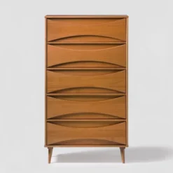 Mid-Century Modern Contoured 5 Drawer Chest Of Drawers - Saracina Home 34 Mid-Century Modern Contoured 5 Drawer Chest Of Drawers - Saracina Home -Homcom Store GUEST 5caa653a 811e 463e 86f8 f53ad4b36c6e