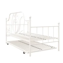 Twin Leila Metal Daybed And Trundle White - Room & Joy -Homcom Store GUEST 5d0e1411 357d 4cad ab40 cc6da549ddf8