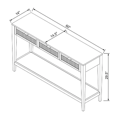 East Bluff Woven Drawer Console Table - Threshold™ Designed With Studio McGee 11 East Bluff Woven Drawer Console Table - Threshold™ Designed With Studio McGee - Image 11