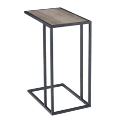 23" Modern Rectangle Two-Tone C Side Table With Metal Base - Saracina Home 13 23" Modern Rectangle Two-Tone C Side Table With Metal Base - Saracina Home -Homcom Store GUEST 60d202d8 3d4a 432c abd0 7647db4d46f5