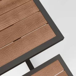 Bryant Faux Wood Rectangle Patio Picnic Table - Gray/Natural Wood - Threshold™ 5 Bryant Faux Wood Rectangle Patio Picnic Table - Gray/Natural Wood - Threshold™ -Homcom Store GUEST 61163d69 eb47 45b7 8fe5 b465c4217b59