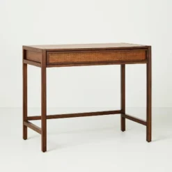 Wood & Cane Transitional Writing Desk - Hearth & Hand™ With Magnolia -Homcom Store GUEST 6142daf1 834b 4774 b827 a5250acebc04