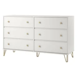 6 Drawer Finley Dresser White - Novogratz 12 6 Drawer Finley Dresser White - Novogratz -Homcom Store GUEST 629ffc05 8802 4e61 b17b 2773c00a6b21