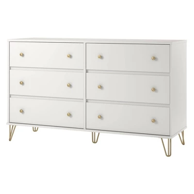 6 Drawer Finley Dresser White - Novogratz 3 6 Drawer Finley Dresser White - Novogratz - Image 3