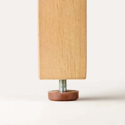 Grooved Wood With Glass 4-Door Sideboard Buffet Cabinet- Natural - Hearth & Hand™ With Magnolia 4 Grooved Wood With Glass 4-Door Sideboard Buffet Cabinet- Natural - Hearth & Hand™ With Magnolia - Image 4