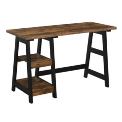 Designs2Go Trestle Desk With Shelves - Breighton Home -Homcom Store GUEST 63e3a54d 0d29 4709 87d7 2c9754419ab8